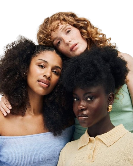 Women with curly hair